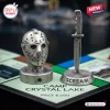 Horror Halloween 2026 Monopoly Game metal tokens featuring a hockey mask and a knife on a game board square.