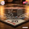Horror Halloween 2026 Monopoly Game metal tokens including a tricycle and Judith Myers gravestone on a Haddonfield game board.
