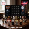 Horror Movie 2026 Mystery Halloween Advent Calendar with 24 numbered slots and miniature classic horror character figures.