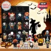 Horror Movie Character 2026 Halloween Advent Calendar with numbered grids and miniature slasher figure figurines.