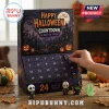 Horror Movie Character 24-Day Halloween Advent Calendar with numbered boxes, spooky house imagery, and tiny figure toys.