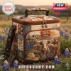 Igloo Texas Longhorns Quilted Lunch Bag with western desert scenery, bluebonnet flowers, cowboy boots, and hat design.