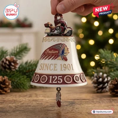 Indian Motorcycle 125th Anniversary Bell Ornament