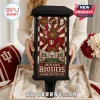 Indiana Hoosiers Mascot Decorative Solar Garden Light with stained-glass style panel featuring crimson and cream colors.