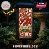 Indiana Hoosiers Mascot Decorative Solar Garden Light featuring a stained-glass style illustration in a black frame.