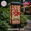 Indiana Hoosiers Mascot Decorative Solar Garden Light featuring a stained glass-style design with the team logo and colors.