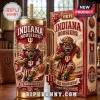 Indiana Hoosiers YETI Tumbler with straw featuring a bull mascot, team graphics, and school logos in red and gold tones.