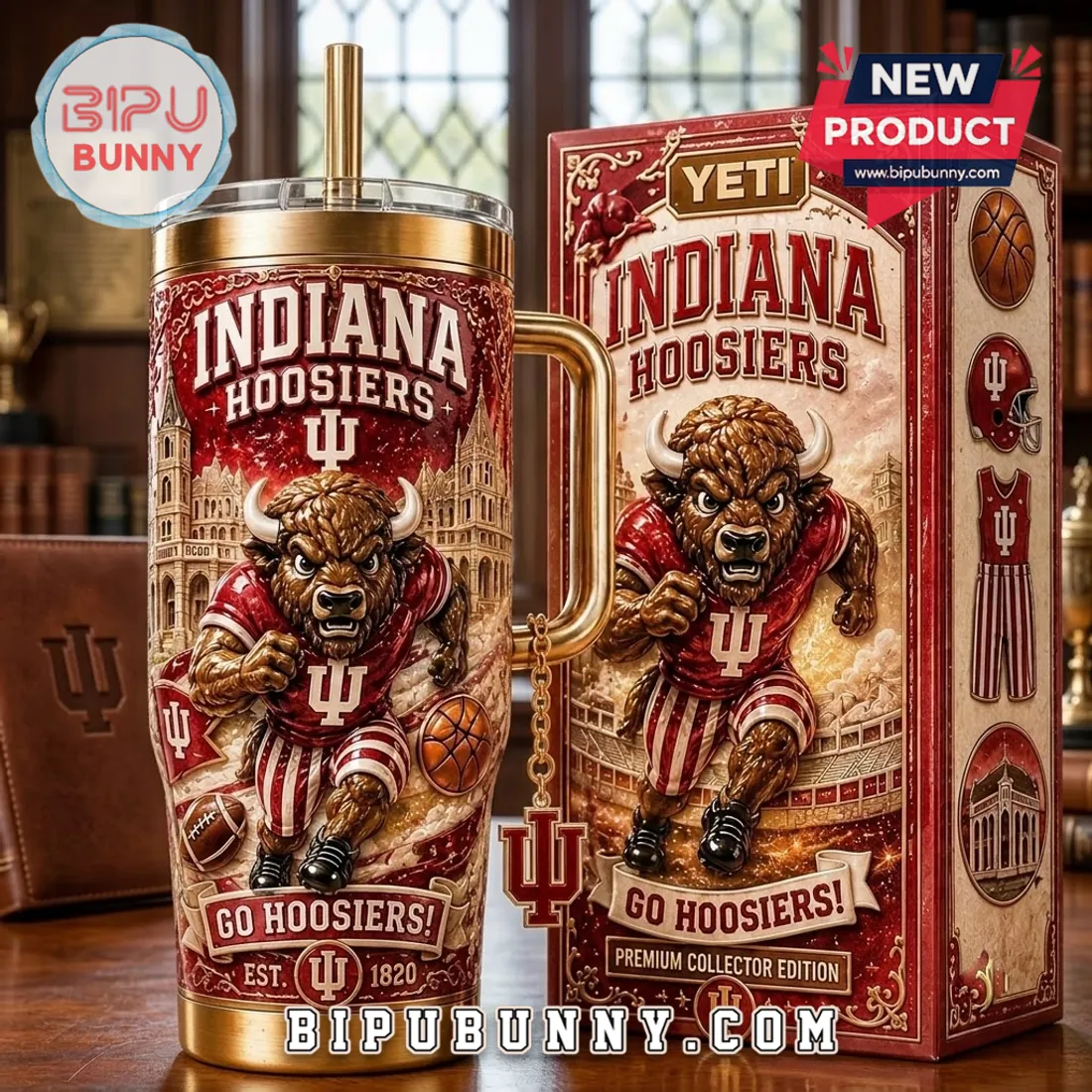 Indiana Hoosiers YETI Tumbler with Straw Indiana Hoosiers YETI Tumbler with Straw