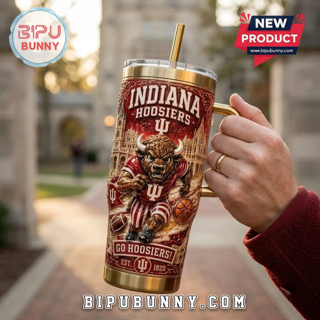Indiana Hoosiers YETI Tumbler with Straw Indiana Hoosiers YETI Tumbler with Straw