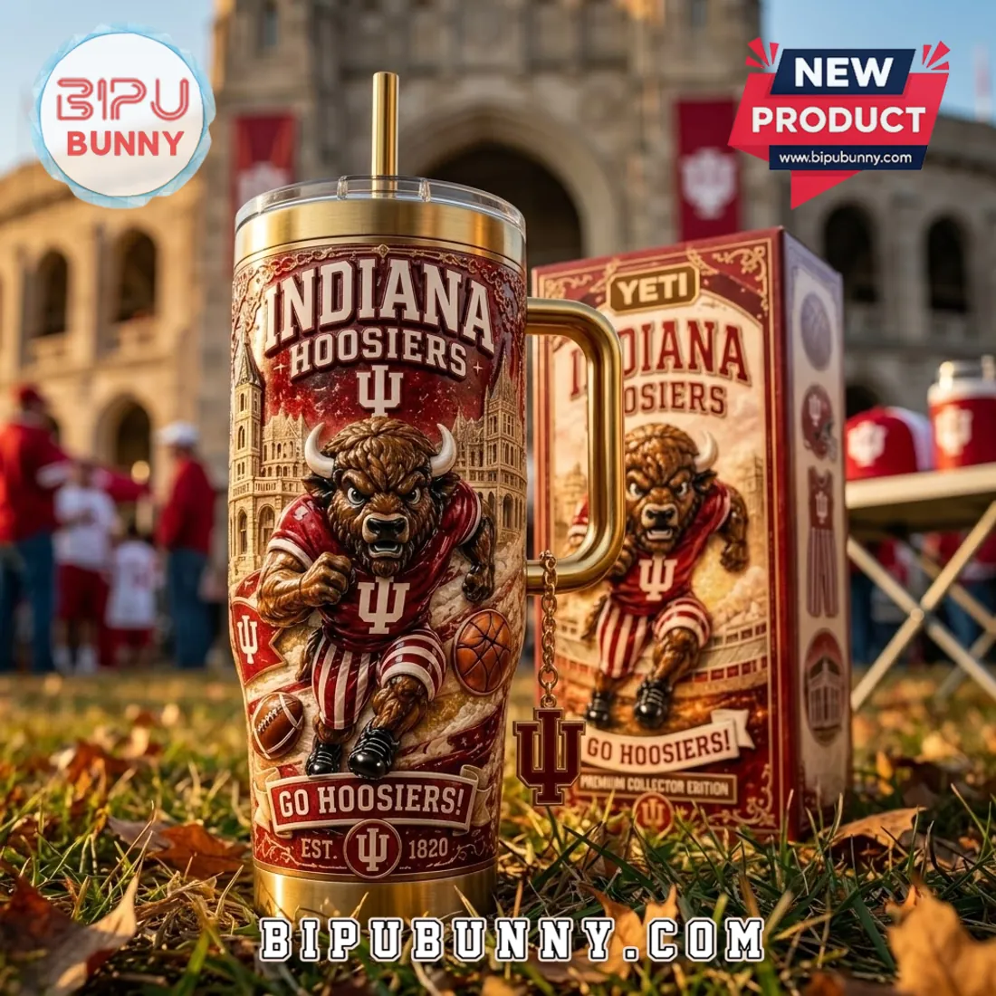 Indiana Hoosiers YETI Tumbler with Straw Indiana Hoosiers YETI Tumbler with Straw