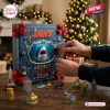 Jaws Advent Calendar 2026 featuring a blue box with shark artwork, festive red bows, and miniature character figures.