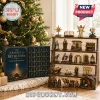 Journey To Bethlehem Nativity Christmas Advent Calendar 2026 featuring 24 numbered doors and wooden display shelf figures.