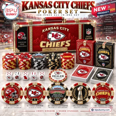 Kansas City Chiefs NFL Poker Set