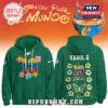 Karol G x NFL Tropitour 2026 Floral Hoodie in green featuring number 13, Colombian flag patterns, and butterfly graphics.