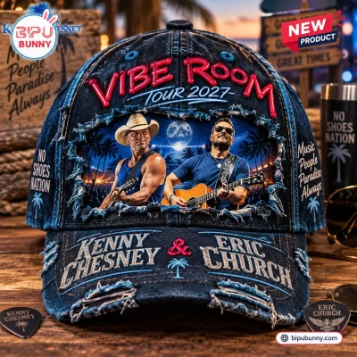 Kenny Chesney Eric Church Vibe Room 2027 Distressed Denim Cap