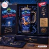 Front view of a Kenny Chesney Eric Church Vibe Room 2027 Stanley Tumbler inside a decorative navy blue presentation box.