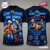 Front and back view of a black Kenny Chesney x Eric Church Vibe Room 2027 Tour shirt featuring concert graphics.