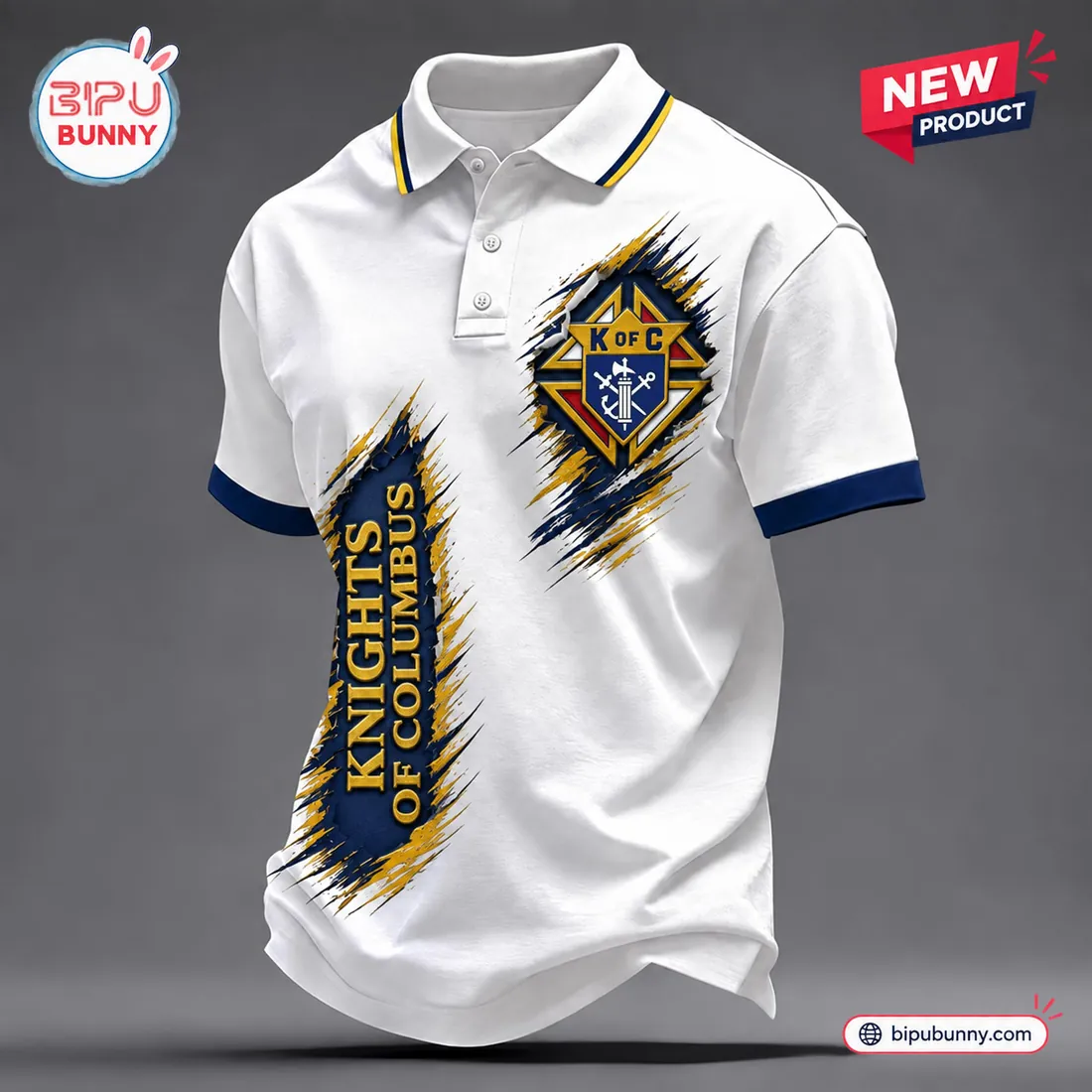 Knights of Columbus White Polo Shirt Knights of Columbus White Polo Shirt