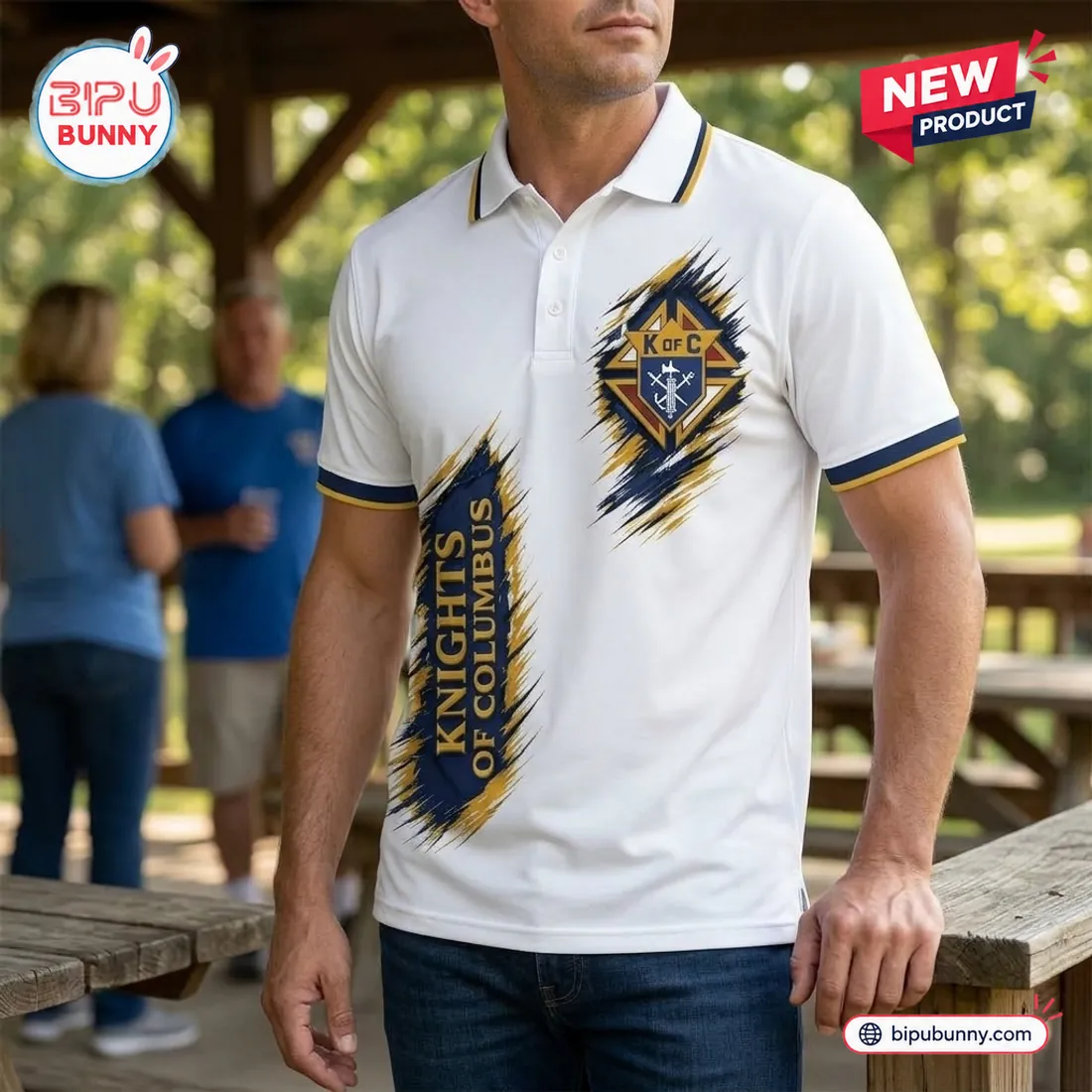 Knights of Columbus White Polo Shirt Knights of Columbus White Polo Shirt