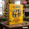 Kyle Busch 18 NASCAR Advent Calendar 2026 box featuring driver portrait, checkered flags, and colorful M&M candy accents.