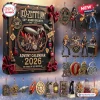 Led Zeppelin 58th Anniversary Advent Calendar box with miniature band figures, iconic symbols, and music memorabilia ornaments.