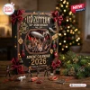 Led Zeppelin 58th Anniversary Advent Calendar featuring black packaging, gold accents, rock band imagery, and holiday decor.