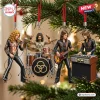 Led Zeppelin 58th Anniversary Advent Calendar ornaments featuring the band members performing with instruments on a tree.