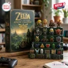 Legend of Zelda 40th Anniversary Advent Calendar 2026 featuring collectible figurines and items on a tiered green display.