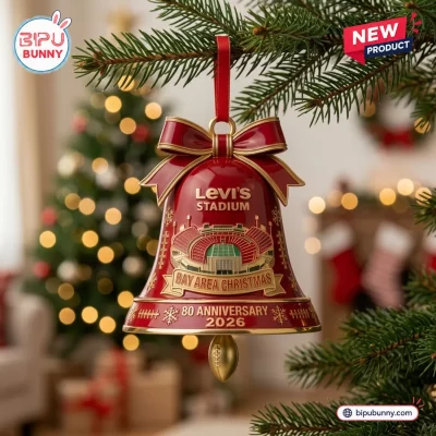 Levi’s Stadium 80th Anniversary Red Bell Ornament