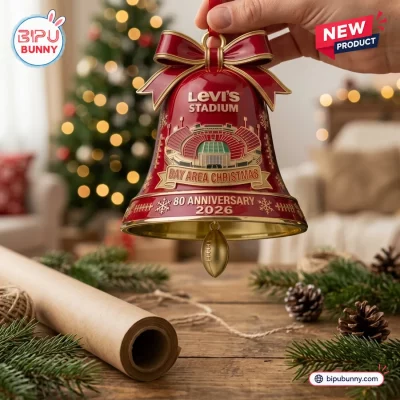 Levi’s Stadium 80th Anniversary Red Bell Ornament