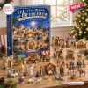 Front view of Little Town of Bethlehem Nativity Advent Calendar 2026 box with assembled figurines.