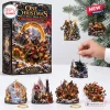 Front view of Lord of the Rings Christmas Advent Calendar 2026 box and miniature figurines.