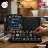 Manchester City Blue Moon Christmas Advent Calendar 2026 showing 24 numbered compartments and detailed team ornaments.
