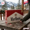 Marlboro Advent Calendar 2026 box with red and white packaging, featuring 24 numbered slots and acrylic hanging ornaments.
