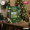 Masters Tournament 92nd Anniversary Advent Calendar with green box, golf club motifs, and miniature collectibles on table.