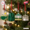 Masters Tournament 92nd Anniversary Advent Calendar ornaments featuring golf club, green jacket, and clubhouse icons.