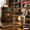 Front view of Merry Christmas Guinness Advent Calendar with miniature collectibles and display shelf.
