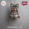 Metallica Master of Puppets 1981-2026 Memorial Bell ornament featuring iconic cross graveyard imagery and bronze finish.
