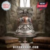 Metallica Master of Puppets 1981-2026 Memorial Bell Ornament in bronze featuring skeletal hands and cemetery crosses.