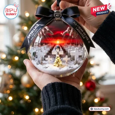 Metallica Master of Puppets 45th Anniversary Glass Ornament