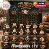 Miami Hurricanes Halloween Advent Calendar 2026 featuring 24 numbered doors and miniature ghost figurines in team gear.