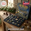 Michigan Wolverines 24-Day Christmas Advent Calendar with 24 small team-themed collectible ornaments in a blue display box.