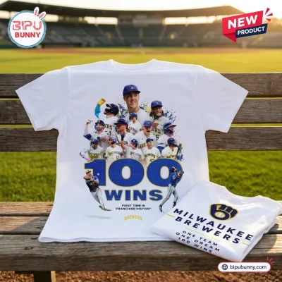 Milwaukee Brewers 100 Wins White Shirt