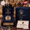 Front view of a Milwaukee Brewers 2026 Champions Championship Ring in a blue display box with a certificate.