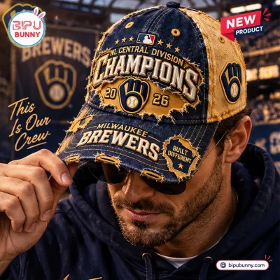 Milwaukee Brewers 2026 Champions Distressed Baseball Cap