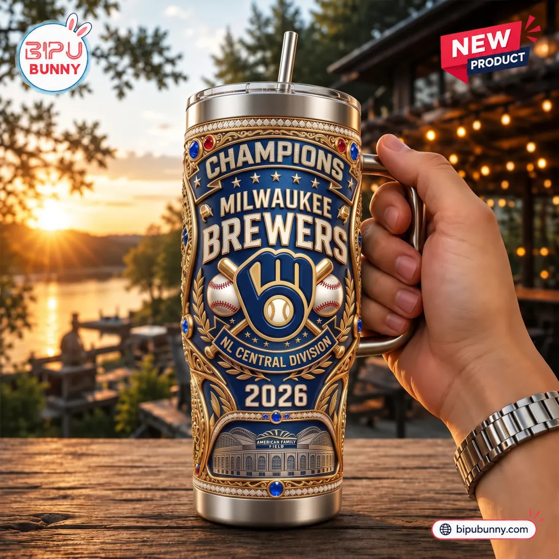 Milwaukee Brewers 2026 Champions Stanley Tumbler Milwaukee Brewers 2026 Champions Stanley Tumbler
