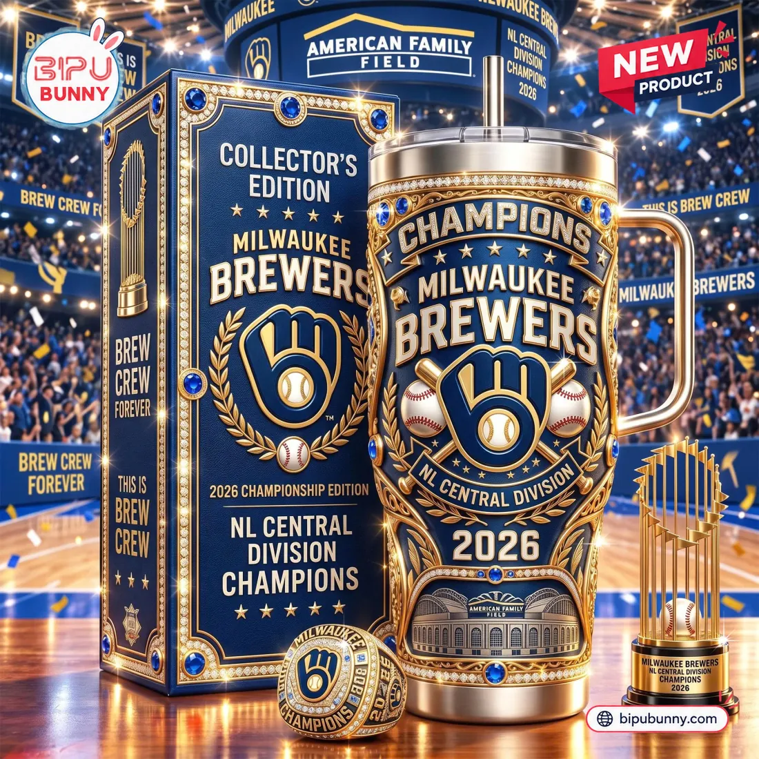 Milwaukee Brewers 2026 Champions Stanley Tumbler Milwaukee Brewers 2026 Champions Stanley Tumbler