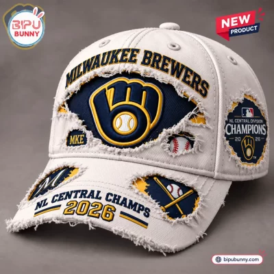 Milwaukee Brewers 2026 NL Central Champions Distressed Cap