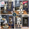 Collage of Milwaukee Brewers MLB player acrylic plaques on display with individual figure bases and branded packaging.
