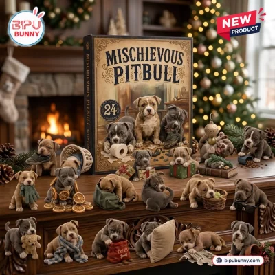 Mischievous Pitbull Puppy Advent Calendar